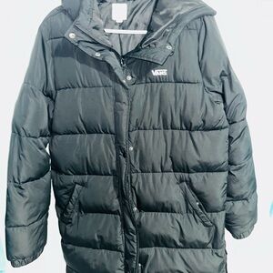 Vans Women Medium Black Puffer Jacket